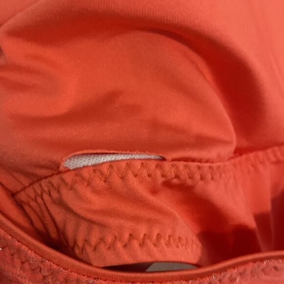 NWT-Trina Turk-Peach & gold- High Neck One Piece Swimsuit- side cut outs-Size 12 - Picture 14 of 16